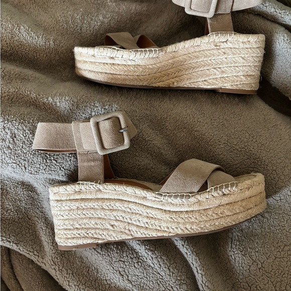 Lucky Brand Shoes - Lucky Brand Beige Espadrille Platform Sandals
